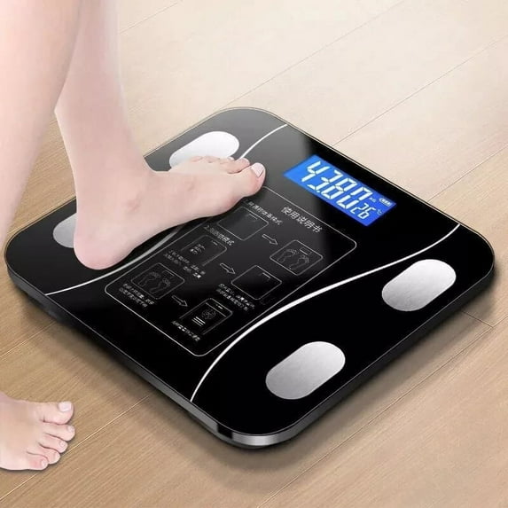 Digital Bathroom Scale for Body Weight,Bluetooth Smart Weighing Scale,Professional BMI Highly Accurate Digital Weighing Machine(Batteries Not Included)