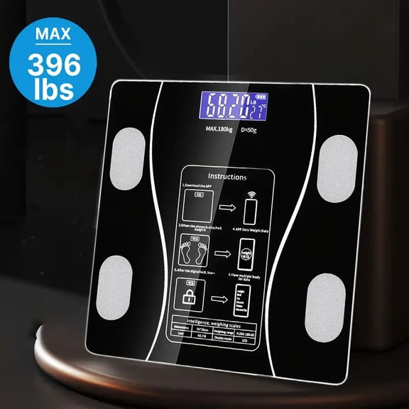 Digital Bathroom Scale for Body Weight,Bluetooth Smart Weighing Scale,Professional BMI Highly Accurate Digital Weighing Machine(Batteries Not Included)