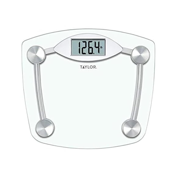 Digital Bathroom Scale Body Weight Instant On and Off 400 lb Capacity Sturdy Clear Glass with Chrome-Finish Base