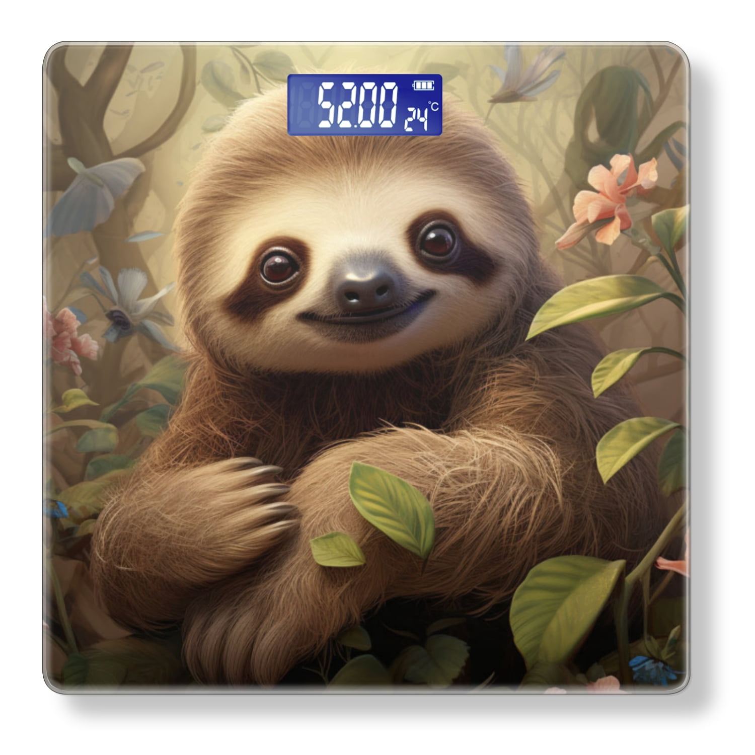 Scale Cute Digital Bathroom Scale with Large LCD Display,High Capacity Scale 400 ...