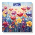 thumbnail image 1 of Bathroom Scale, Highly Accurate Digital Body Scale,Precisely Measures Weight up to 400 lbs-Abstract Painting Of Colorful Wildflowers Of Poppies And Daisies, 1 of 4