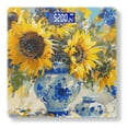 thumbnail image 1 of Digital Bathroom Scale with Large LCD Display,High Capacity Scale 400 lbs High Precision body fat scale-Beautiful Painting Of Sunflowers In Elegant Blue And White Vase, 1 of 4