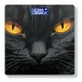 thumbnail image 1 of Digital Bathroom Scale with Large LCD Display,High Capacity Scale 400 lbs High Precision body fat scale-Black Cat With Yellow Eyes With Dark Background, 1 of 4