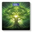 thumbnail image 1 of Digital Bathroom Scale with Large LCD Display,High Capacity Scale 400 lbs High Precision body fat scale-Green Tree Of Life With Rays Emanating From It, 1 of 4