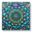 thumbnail image 1 of Digital Bathroom Scale with Large LCD Display,High Capacity Scale 400 lbs High Precision body fat scale-Mandala With Lotus Flower In Turquoise And Blue, 1 of 4