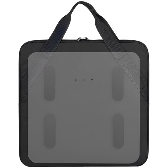 Digital Bathroom Scale Storage Travel Carrier Case with Sturdy Handle, 13.5 x 13.5 in / 34.3 x 34.3 cm Oxford Cloth Scale Storage Bag with Transparent Layer for Body Weight Grids, Gym and Home
