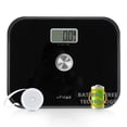 thumbnail image 1 of Digital Bathroom Scale with Tape, Battery-Free Tech, Highly Accurate Body Weighing Scale, Press-on and Auto-Off, Easy-to-Read LCD Display, Wide Platform with Precision sensors, 397lbs Black, 1 of 7