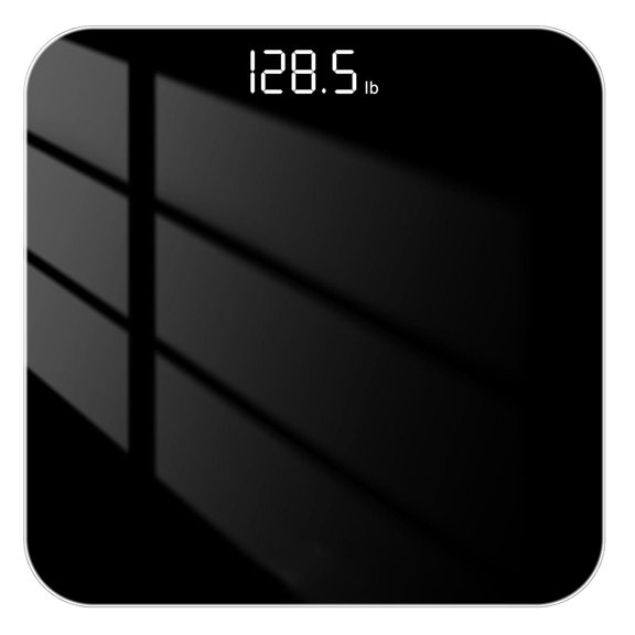 Digital Bathroom Scale for Body Weight: High-Precision 4-Sensor Accuracy, LED Display, Batteries Included