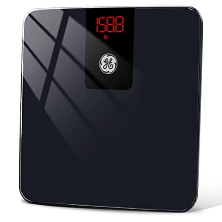 Digital Bathroom Scale for Weight, Smart Bluetooth Body Weight and BMI, Electronic Black Weighing Scale for Bath Home, Accurate 400lb Capacity