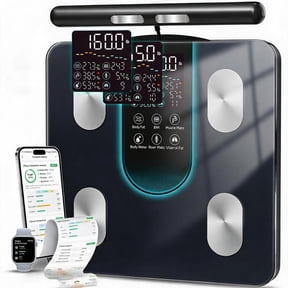 Digital Bathroom Scale with 7-In-1 Body Composition Analysis and 8-Electrode Dual-Frequency BIA