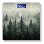 Digital Bathroom Scale with Large LCD Display,High Capacity Scale 400 lbs High Precision body fat scale-Dense Forest Shrouded In Mist With Tall Trees