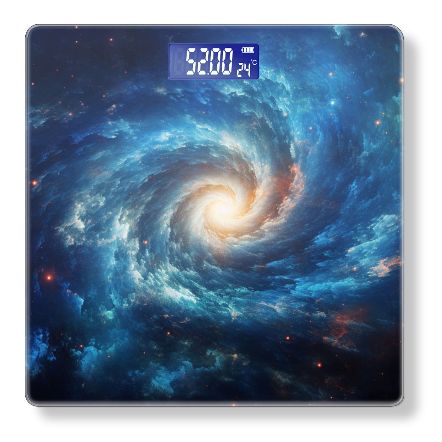 Digital Bathroom Scale with Large LCD Display,High Capacity Scale 400 lbs High Precision body fat scale-Realistic Photograph Of Spiral Galaxy