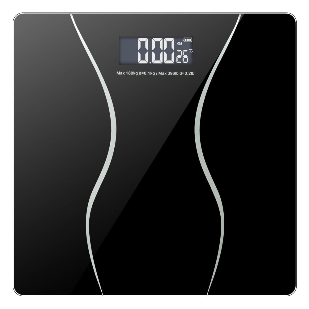 BEAUTURAL Digital Bathroom Scale for Body Weight, Accurate Weighing Scale  High Precision Bath Scale for People with Step-On Technology, LCD Display,  400lbs, Batteries and Tape Measure Included