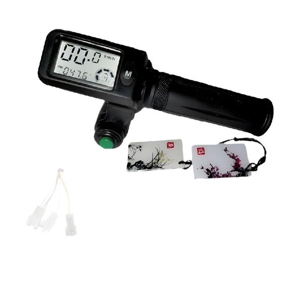 Digital Battery Meter Throttle Grip Electric Bike Handlebar Adjustable Speed Control for Most Model