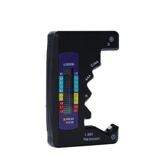 Digital Battery Tester Battery LCD Display Capacitance ABS Portable Diagnostic Universal Tool Check AAA AA 9V/1.5V Button Tester ,Precise Measurements