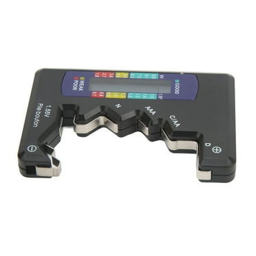 AXTQH Digital Battery Capacity Gauge Tester for C/D/AA/AAA/9V/1.5V Button Cell Analyzer Black