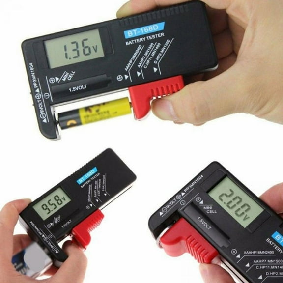 Digital Battery Tester for AAA AA C D 9V 1.5V, Household Battery Checker Tester for Small Batteries Button Cell