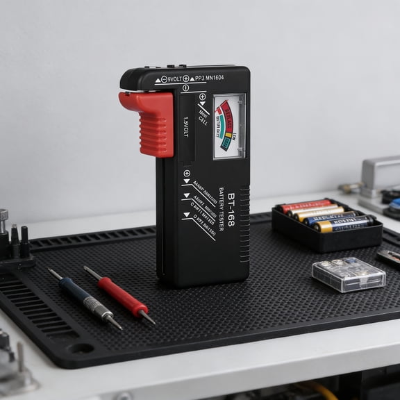 Digital Battery Tester for Aa Aaa and 9V Batteries with Power Level Indicator