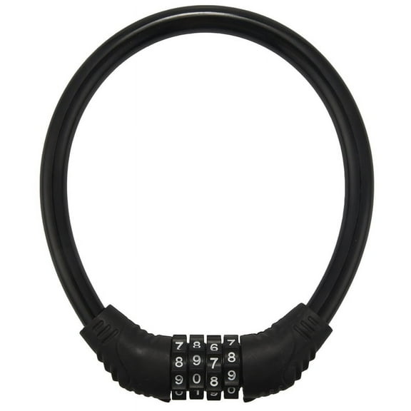 Digital Bicycle Chain Lock Mountain Bike Lock Portable Security Anti-Theft Lock Bike Cable Code Password Lock-Black