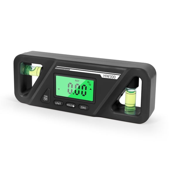 Digital Billet Torpedo Level Protractor 90 Degree Magnetic Angle Finder Tool - Black