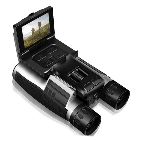 Digital Binoculars with Camera, 12x32mm Objective Lens, 2.5K Video Recording, 48MP Photos, 2.4" IPS LCD Screen, 8X Digital Zoom, Tripod Compatible for Bird Watching Hiking for Camping