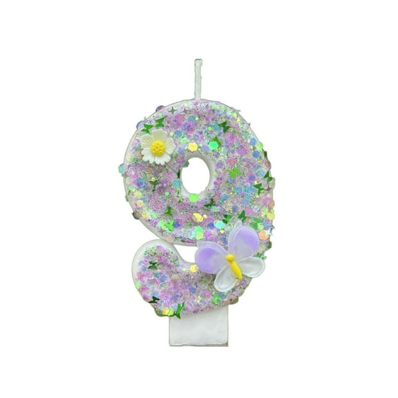 Digital Birthday Candle Cake Decoration for Celebration, Festive Flower Pattern, Easy to Insert, Ideal for Birthday Parties, Anniversaries, and Holiday Events