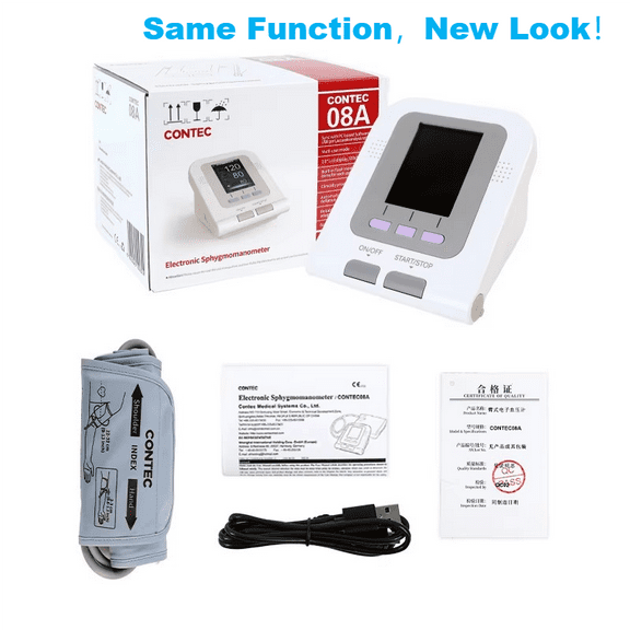Digital Blood Pressure NIBP Spo2 Machine USB PC Software Analysis, Color LCD