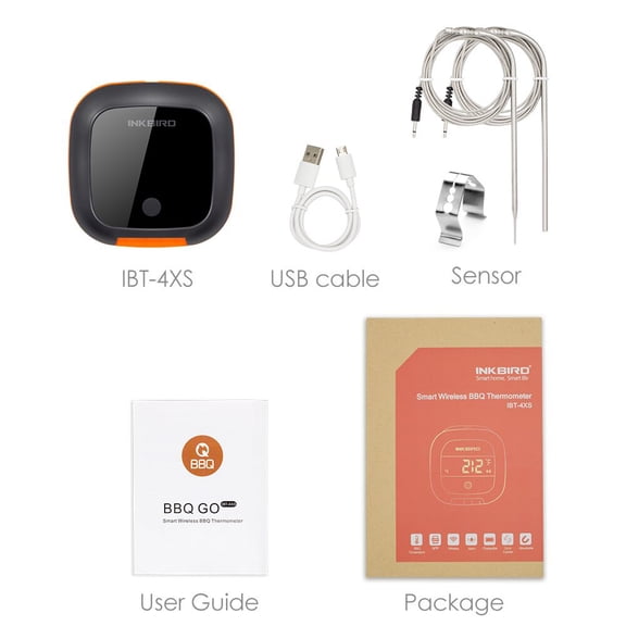 Digital Bluetooth BBQ Thermometer Cooking Temperature Meat 2 Probes 150ft Grill