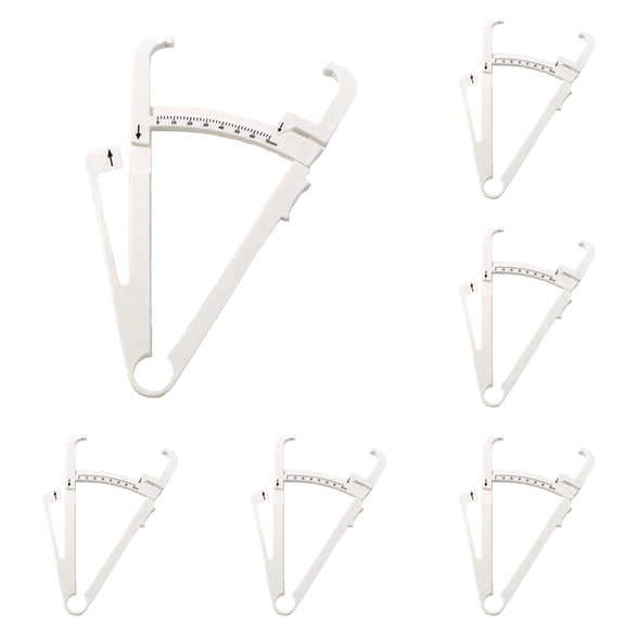Digital Body Fat Caliper Tester, Fitness Slim Health Accurate Measure Tool For Home And Gym (White ,5pcs)