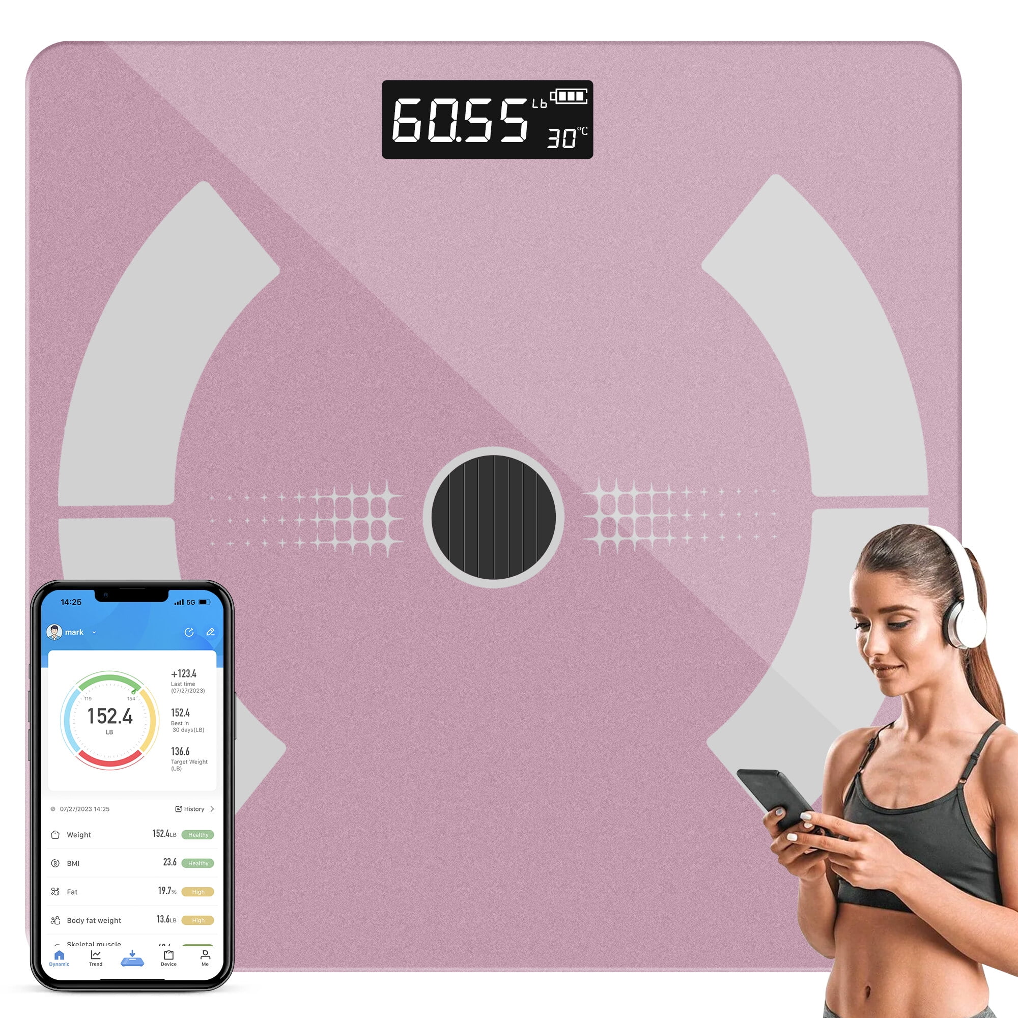 Digital Body Weight Scale, Body Composition Monitor Health Analyzer