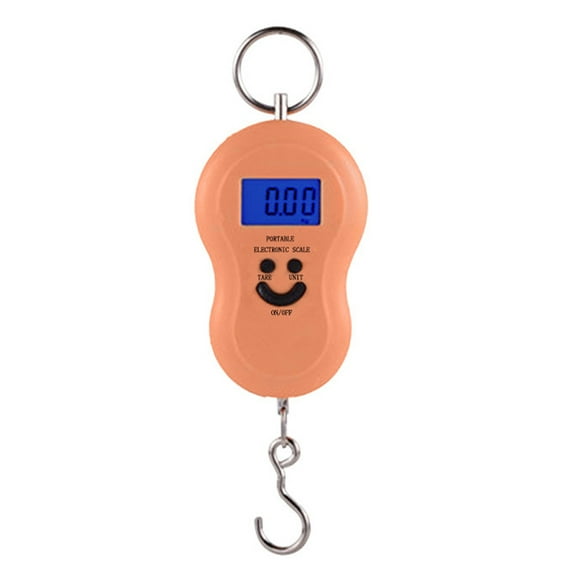 Digital Bow Scale For Fishing And Outdoor Activities, Backlit Lcd Display Ensures Easy Reading In Any Light, 110Lb High Capacity (Orange)