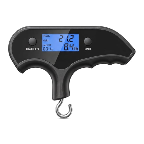 Digital Bow Scale for Compound and Recurve Bows, 110 lbs / 50 kg Capacity, Portable Aluminum Alloy Archery Scale with Peak Weight Marker