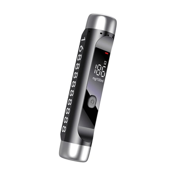 Digital Breath Alcohols Tester Professional Breathalyzer With Phone Number Plate & Glass Breaker Hammer
