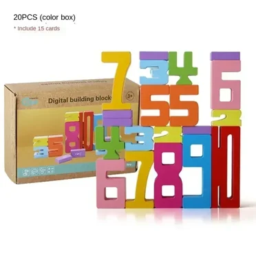 Digital Building Blocks Children's Educational Toys 1-3 Years Old Baby Early Education Large Particle Color Building Block Toys