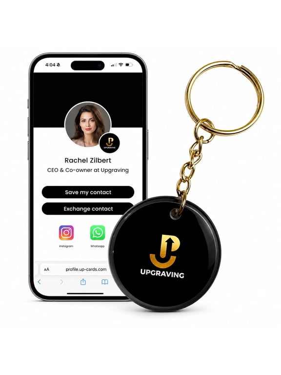 Digital Business Card Keychain NFC Tag Waterproof Personalized Contact Sharing Device