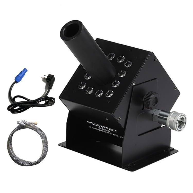 Digital CO2 Gas Column Fogger 90° Adjustable Led Rendering RGB Colorful Smoke Mist Jet Machine DMX512 Control w/3m Hose Dj Equipment for Concerts Nightclubs Wedding Birthday Home Coming Parties