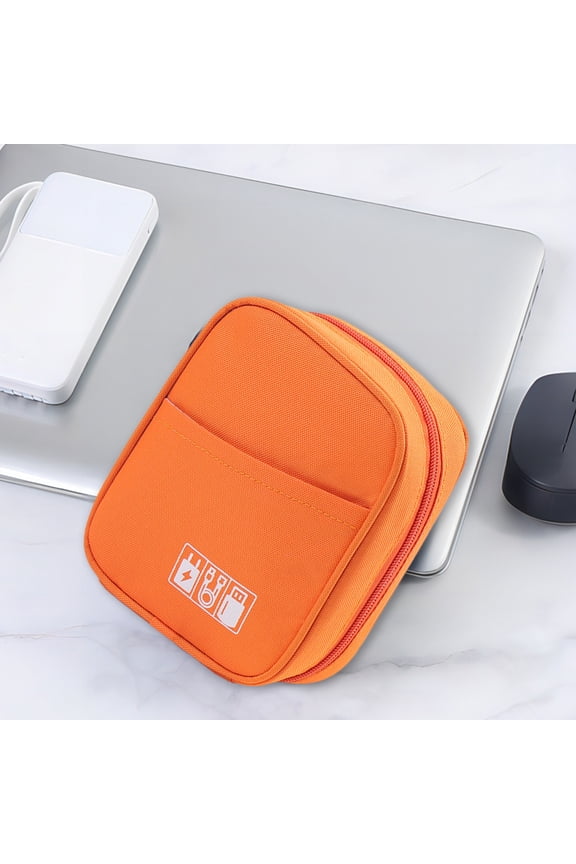 Digital Cable Organizer Bag with Elastic Loops and Multi-Compartments, Compact Tech Storage Pouch for Headphones Charger Mouse – Travel Office Backpack Essential