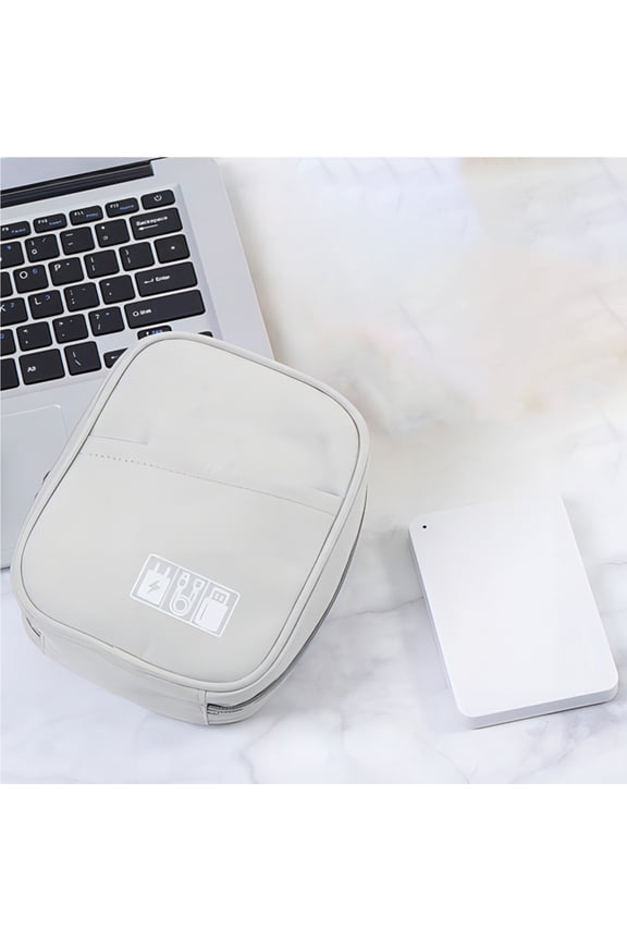 Digital Cable Organizer Bag with Elastic Loops and Multi-Compartments, Compact Tech Storage Pouch for Headphones Charger Mouse – Travel Office Backpack Essential