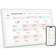 10.1 Inch Smart Digital Calendar Planner & Chore Chart, IPS HD Touchscreen Interactive Display for Family Schedules, Desk Stand Included - Share Photos/Videos