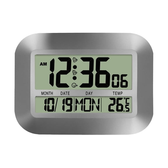 Digital Calendar Clock With Week Temperature Multiple Time Zone Setting Alarm Function For Office Living Room
