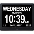 Digital Calendar Day Clock, Large Display Day Date, Time,8 Alarms