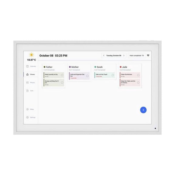 Digital Calendar, Smart Chore Chart and Wall Planner, No Subscription Electronic Calendar for Family Meals Photo Display, Wall Desk Mount Interactive Touchscreen
