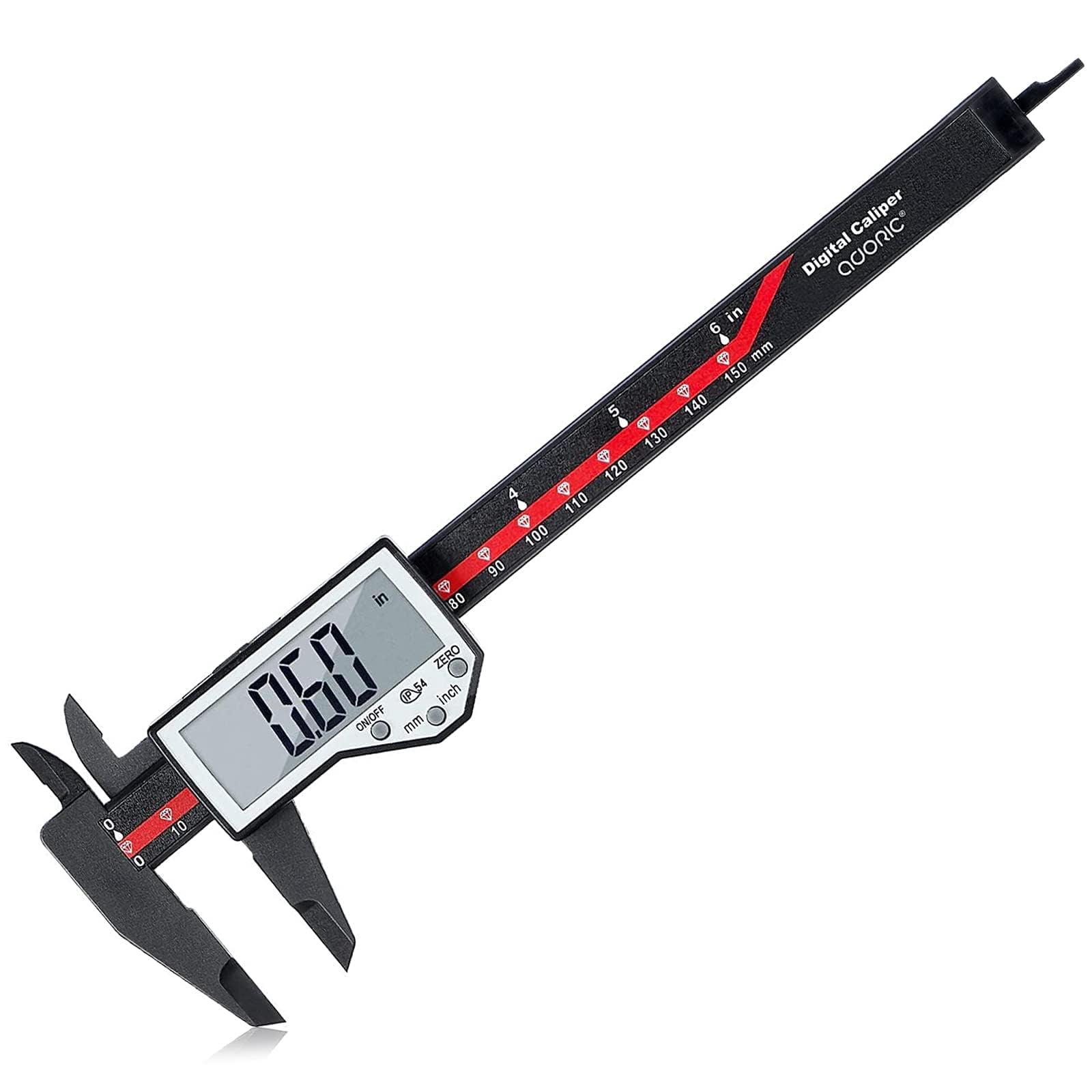 Digital Caliper, 0-6" Calipers Measuring Tool - Electronic Micrometer Caliper with Large LCD Screen, Auto-Off Feature, Inch and Millimeter Conversion