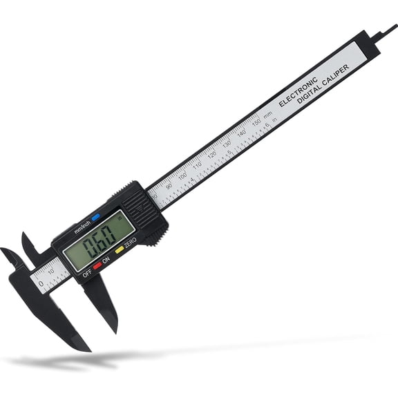 Digital Caliper, 0-6" Calipers Measuring Tool, Electronic Micrometer Caliper with Large LCD Screen, Auto-Off Feature, Inch and Millimeter Conversion