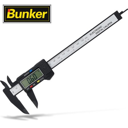 Digital Caliper 6 Inch, Electronic Vernier Caliper with Large LCD Display, Inch/MM Measuring Tool, 0.01in/0.1mm Precision Measurement for Inside Outside Diameter Depth