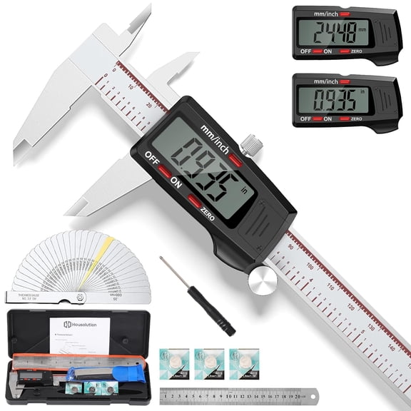 Digital Caliper 6 Inch, Inch/MM, 4 Measuring Ways, Auto-Off