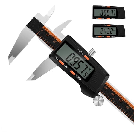 Digital Caliper 6 Inch with Large LCD Screen, Calipers Measuring Tool with Auto-Off Feature,Inch/Millimeter Conversion, Electronic Vernier Caliper Micrometer for Jewelers/Woodworkers/DIY