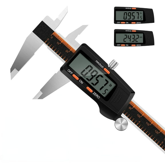 Digital Caliper 6 Inch with Large LCD Screen, Calipers Measuring Tool with Auto-Off Feature,Inch/Millimeter Conversion, Electronic Vernier Caliper Micrometer for Jewelers/Woodworkers/DIY