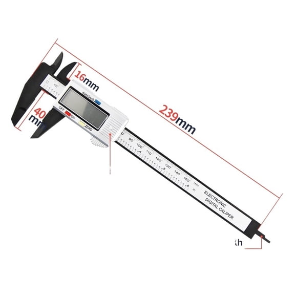 Digital Caliper Big Screen Electronic Vernier Calipers Plastic Thickness Gauge Depth Pachometer Micrometer Measuring Tools Ruler ,Easy to Operate
