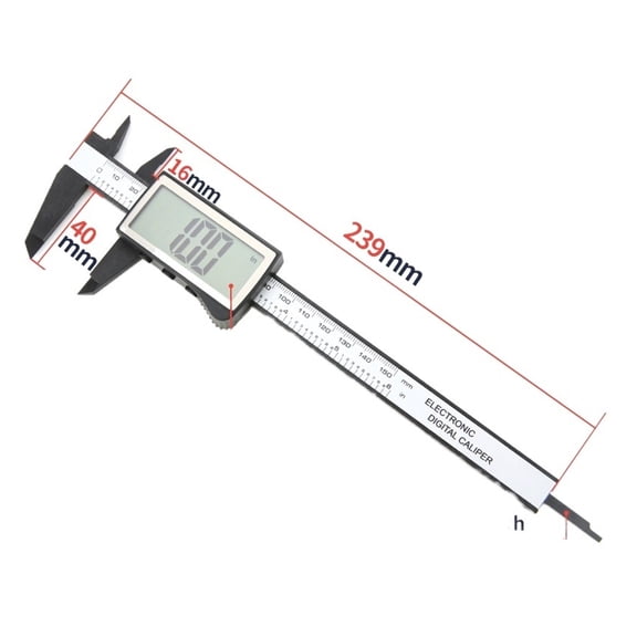Digital Caliper Big Screen Electronic Vernier Calipers Plastic Thickness Gauge Depth Pachometer Micrometer Measuring Tools Ruler ,Easy to Operate